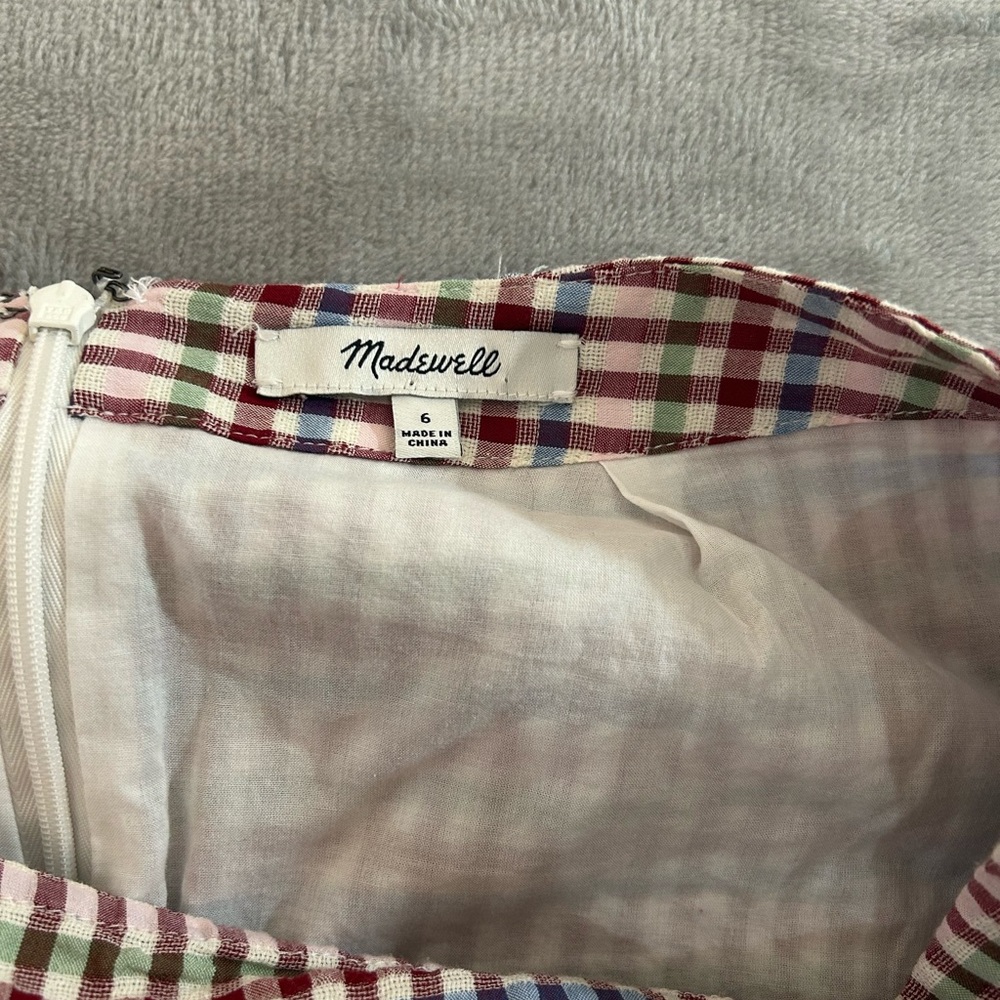 Madewell sarong midi gingham skirt - Picture 4 of 11